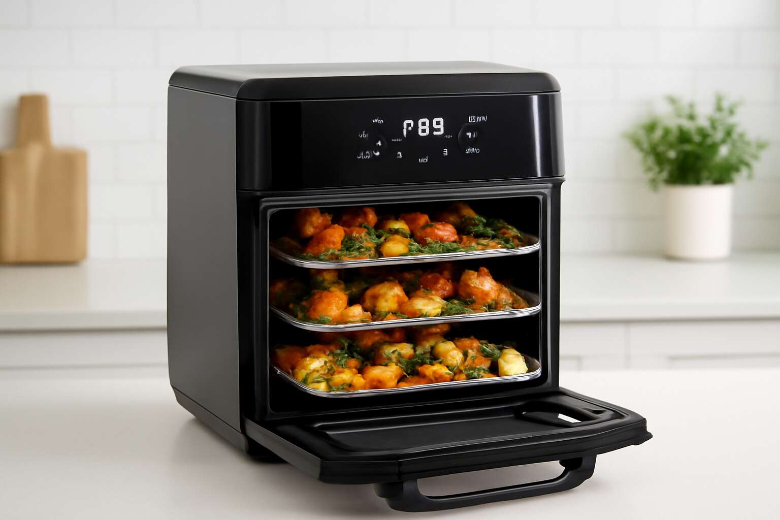 airfryer with shelves