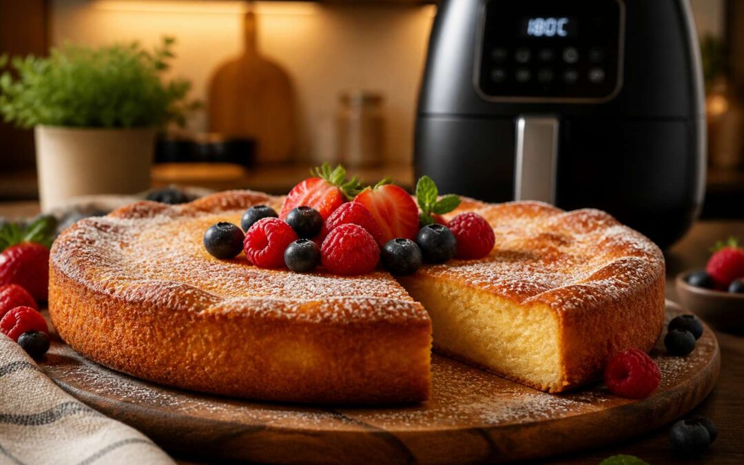 Crispy airfryer kuchen that’s ready in 15 minutes.