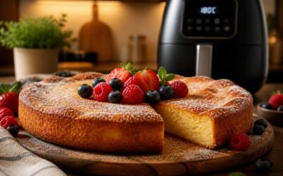 Crispy airfryer kuchen that’s ready in 15 minutes.