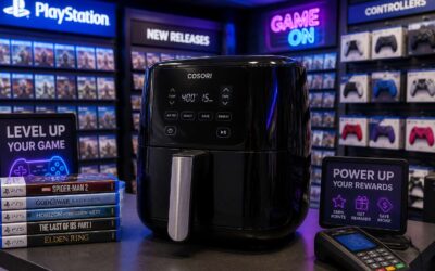 Score an air fryer at game store for snack-ready gaming.